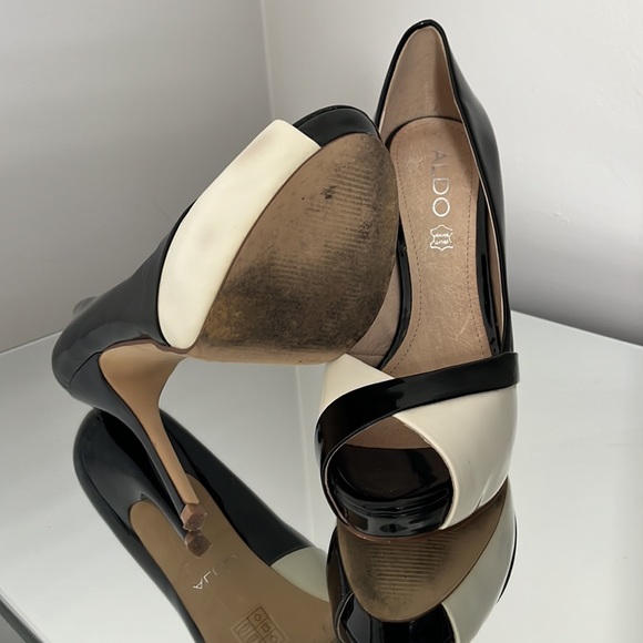 Aldo Black and White Heel/Pump Size 7.5 - Picture 5 of 10